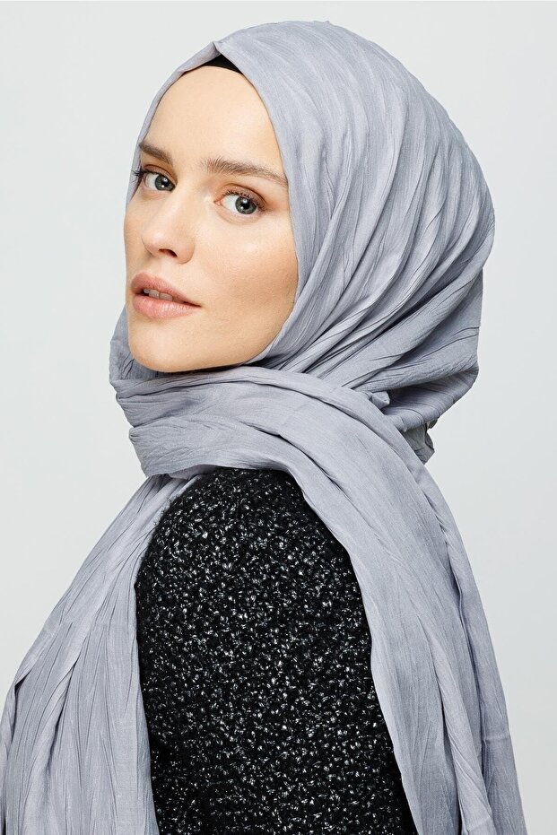 Gümüş Piliseli Bambu Şal - 4