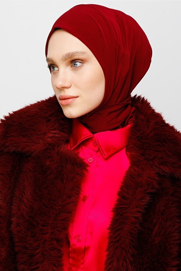 Bordo Hazır Şal - 1