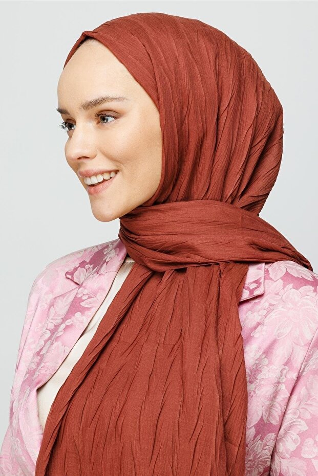 Soğan Kabuğu Piliseli Bambu Şal - 1