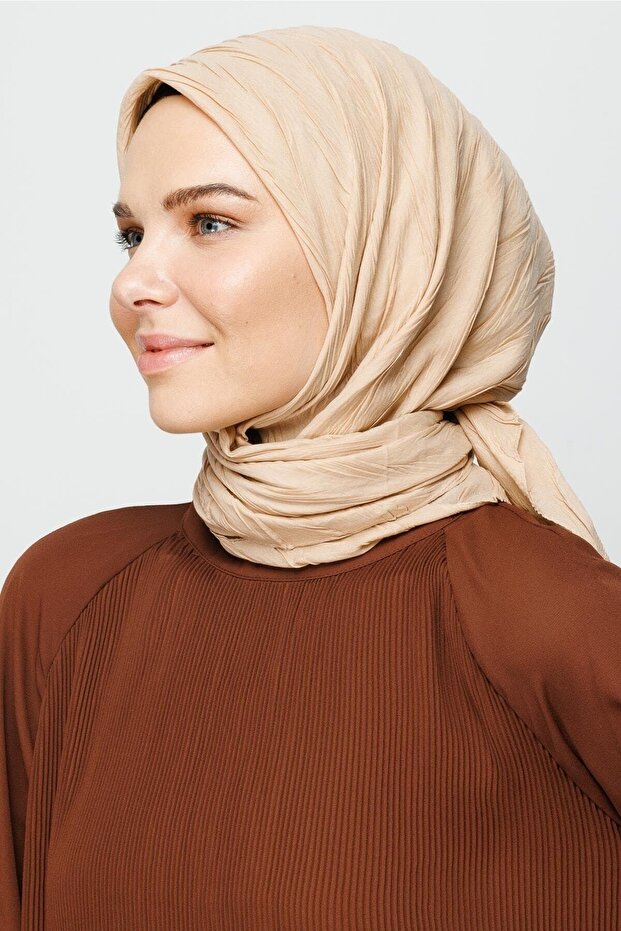 Kum Beji Piliseli Bambu Eşarp - 7