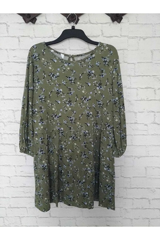 Viscose, Lycra, Thin, Floral, Anti-Sweat, Three-Quarter Sleeve, Mini Dress or Tunic