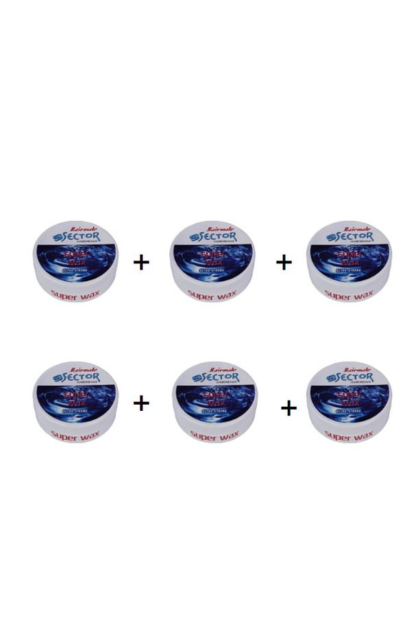 Super Wax 150 Ml Saç Şekillendirici Wax Ultra Strong 6 Lı Set - 1