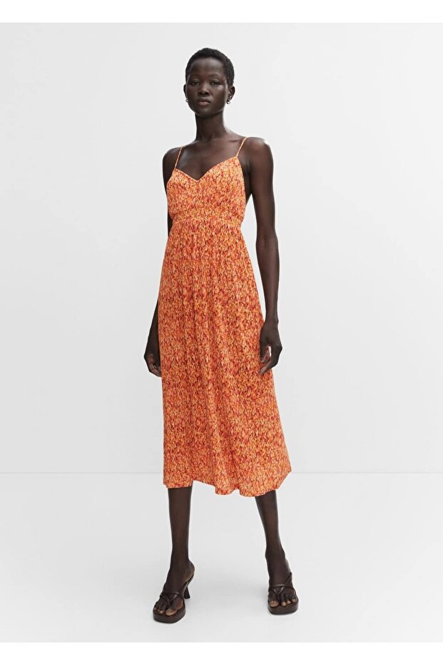 Sırtı Çapraz Dokulu Elbise - 2