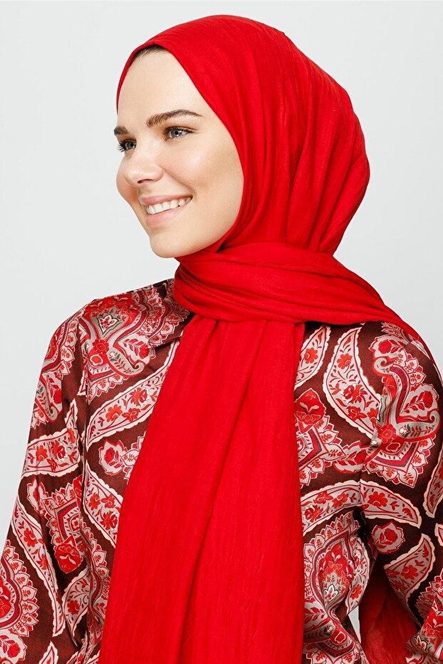 Şal din bambus roşu - 1
