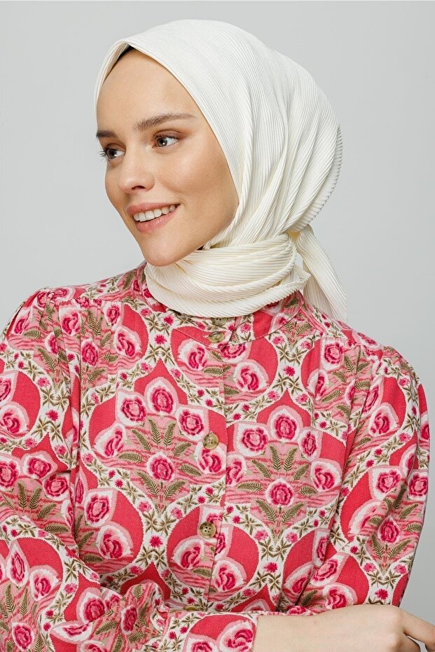 Ekru Pilise Eşarp - 1