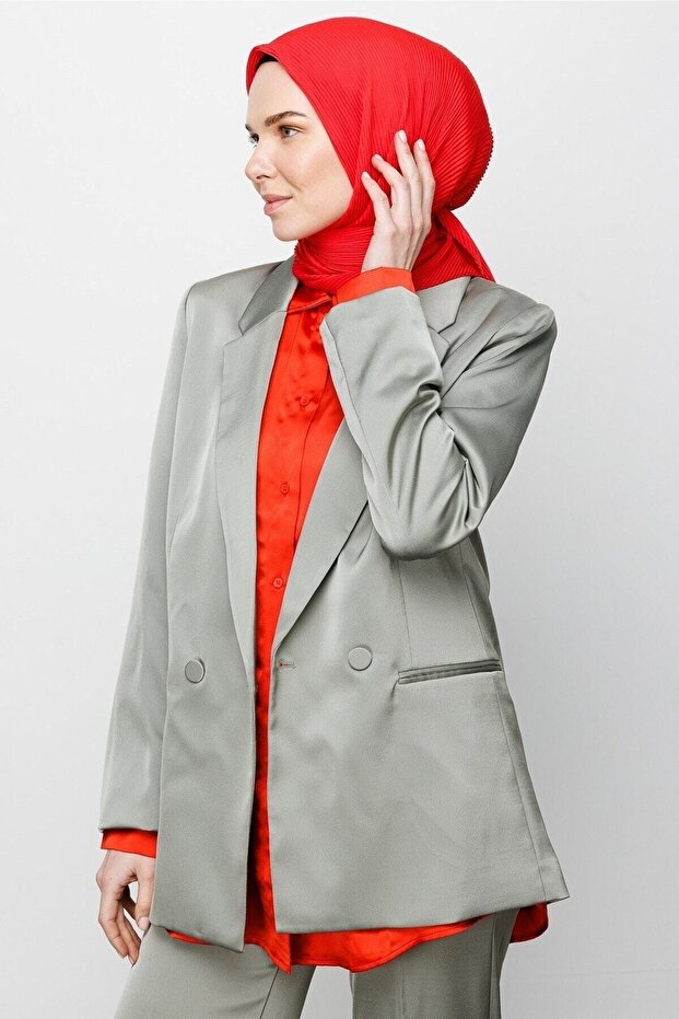 Eșarfă cu pliuri de bomboane - 4