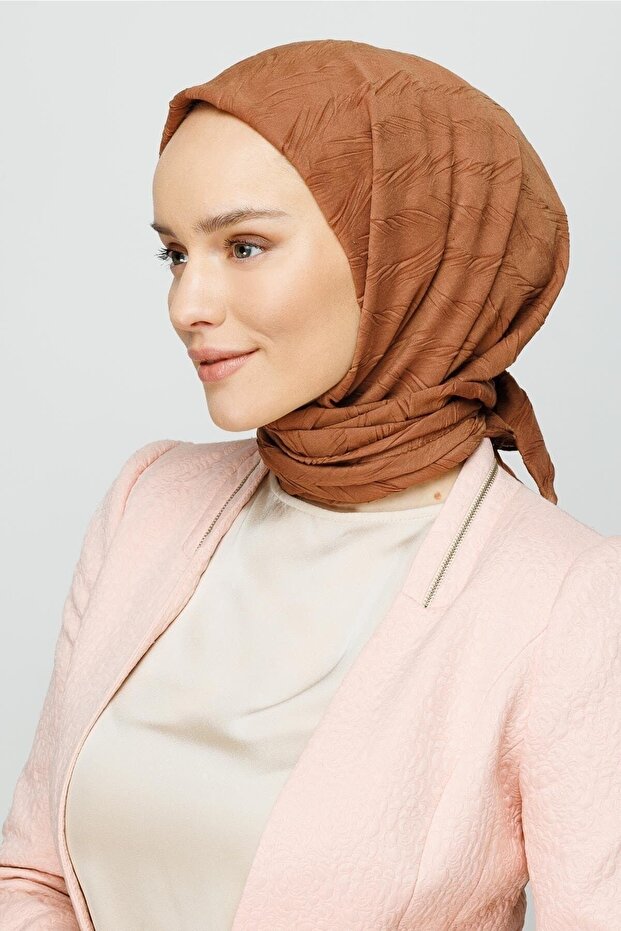 Mocha Piliseli Bambu Eşarp - 1