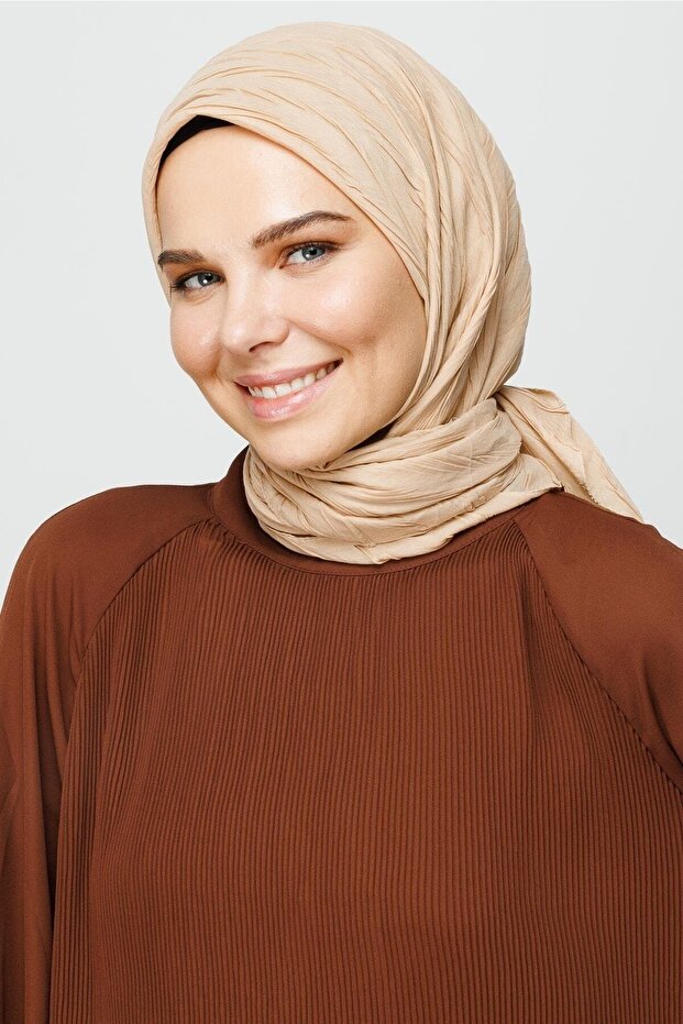 Kum Beji Piliseli Bambu Eşarp - 6