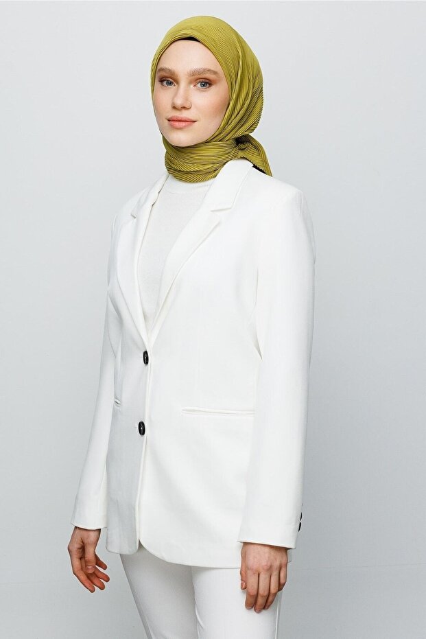 وشاح مطوي باللون الأخضر الزيتوني - 5