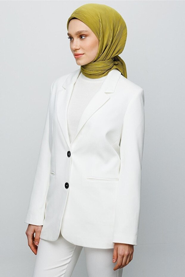 وشاح مطوي باللون الأخضر الزيتوني - 6