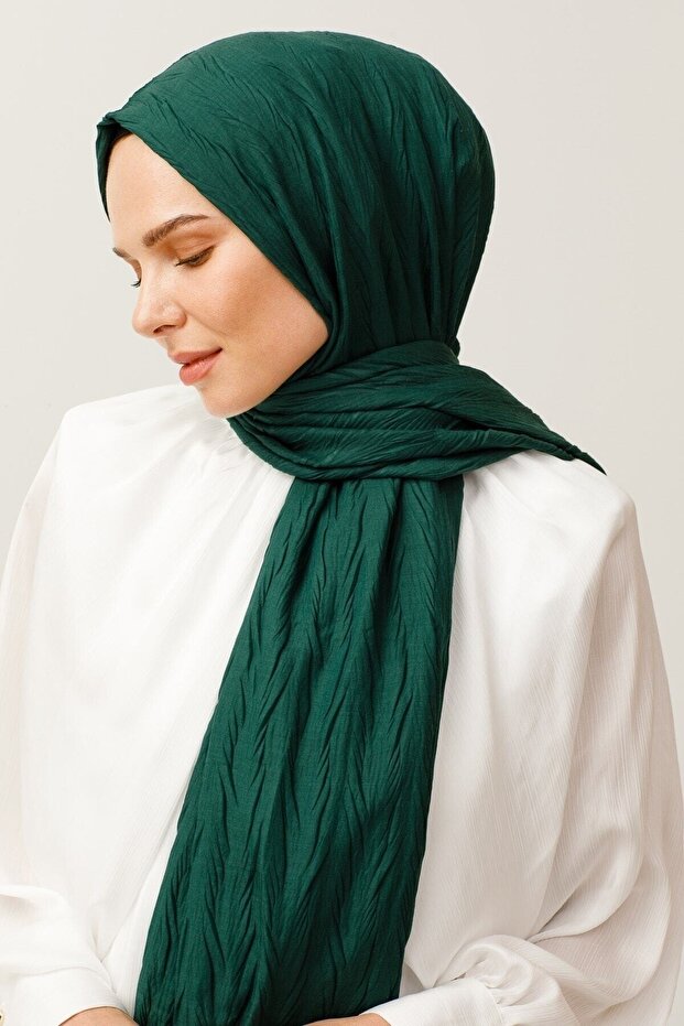 Zümrüt Piliseli Bambu Şal - 2