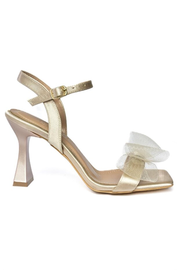 P820061404 Damskie buty wieczorowe ze skóry i kokardki - 5