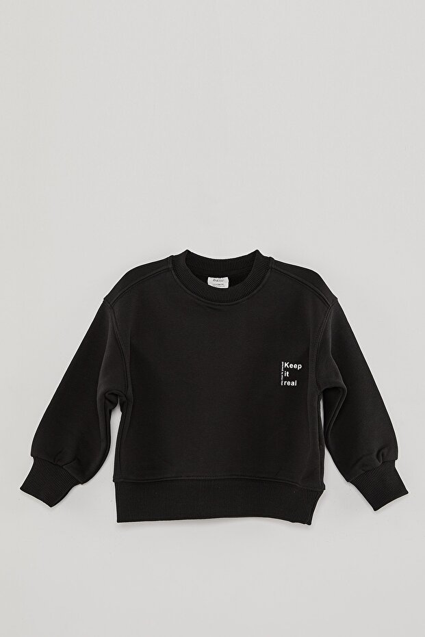 Text Detail Boy's Sweat Top