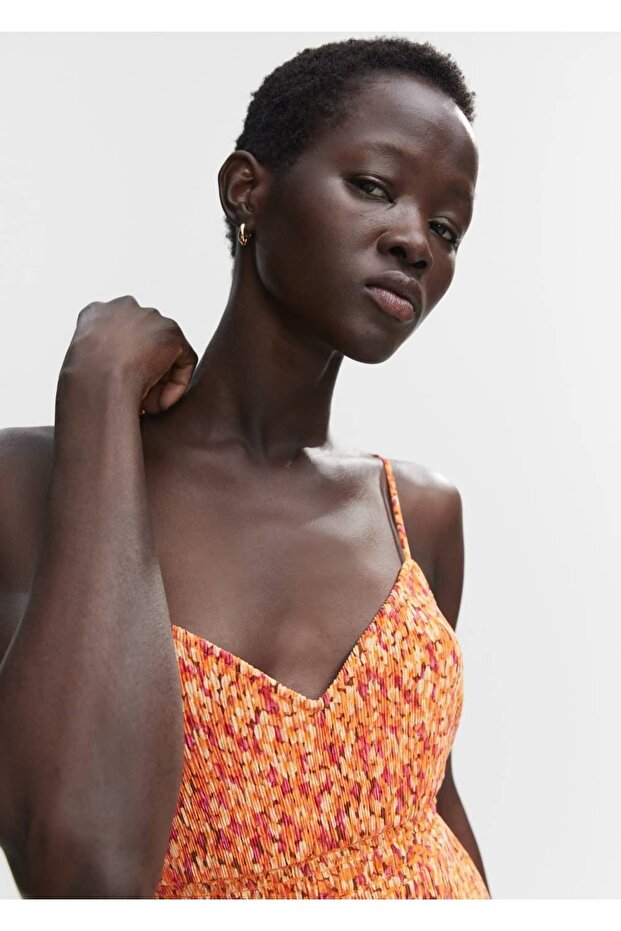 Sırtı Çapraz Dokulu Elbise - 6