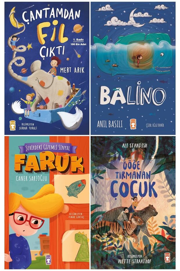 2-3-4. Classroom Reading Set / Çantamdan Fil Çıktı - Balino - Faruk - Göğe Tırmanan Çocuk