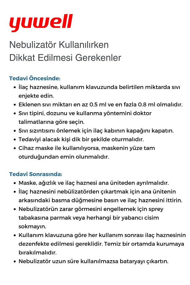 Portatif Mesh Nebulizatör M102 Pilli + Usb Doğrudan Kullanım - 9