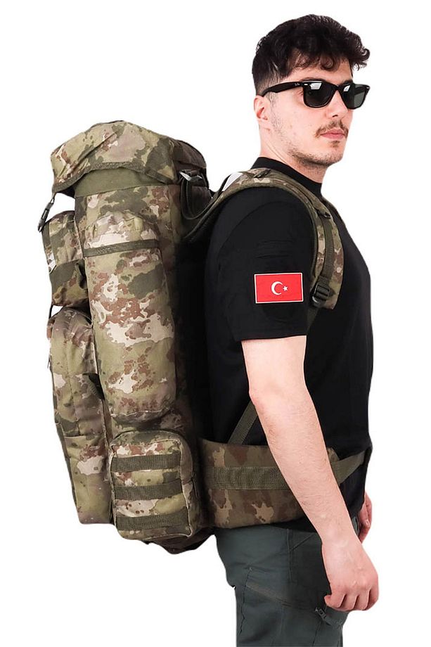 Askeri 110 Lt Su Geçirmez Kumaş Operasyon Çantası - Dağcı Asker Çantası - 3