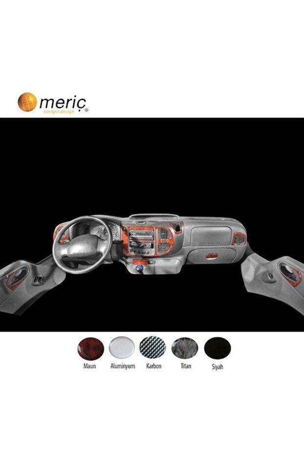 Meriç ® Ford Transit Front Glove Box Trim Gloss Black 15 Piece 2000-2006