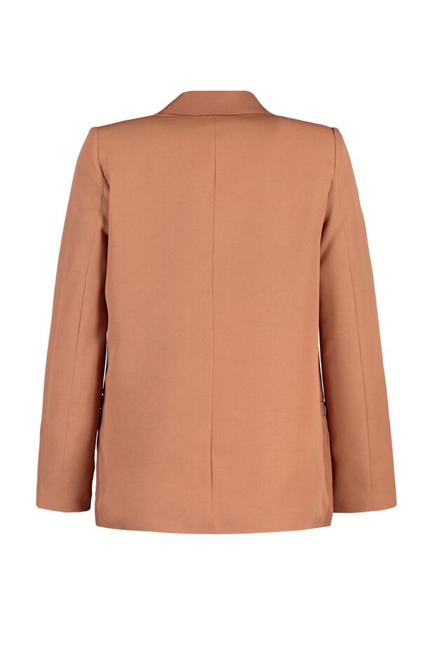 Camel Regular Astar Detaylı Dokuma Blazer Ceket TWOAW20CE0316 - 9