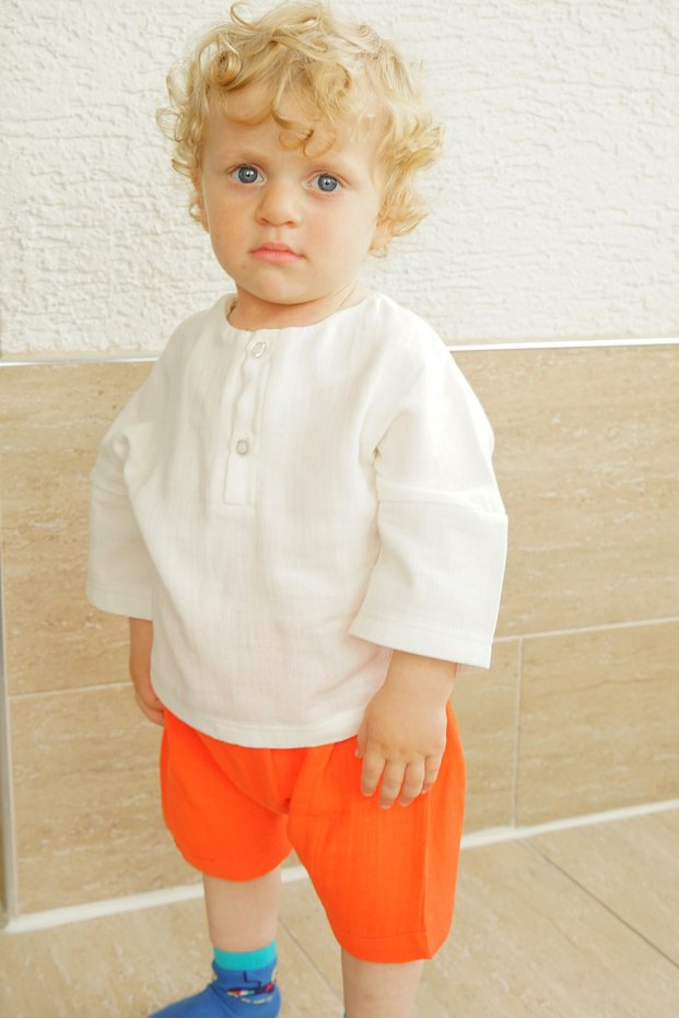 Muslin Double Set with Shorts for Boys, Girls, Baby and Kids