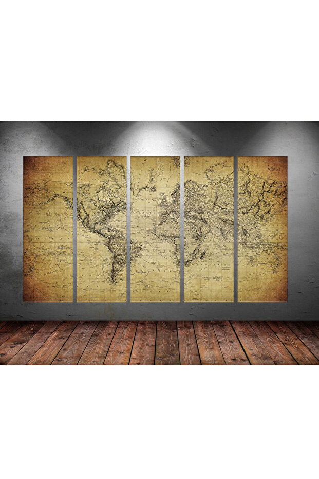 Dev Boyut 5 Parçalı Kanvas Tablo 150x90cm - 1