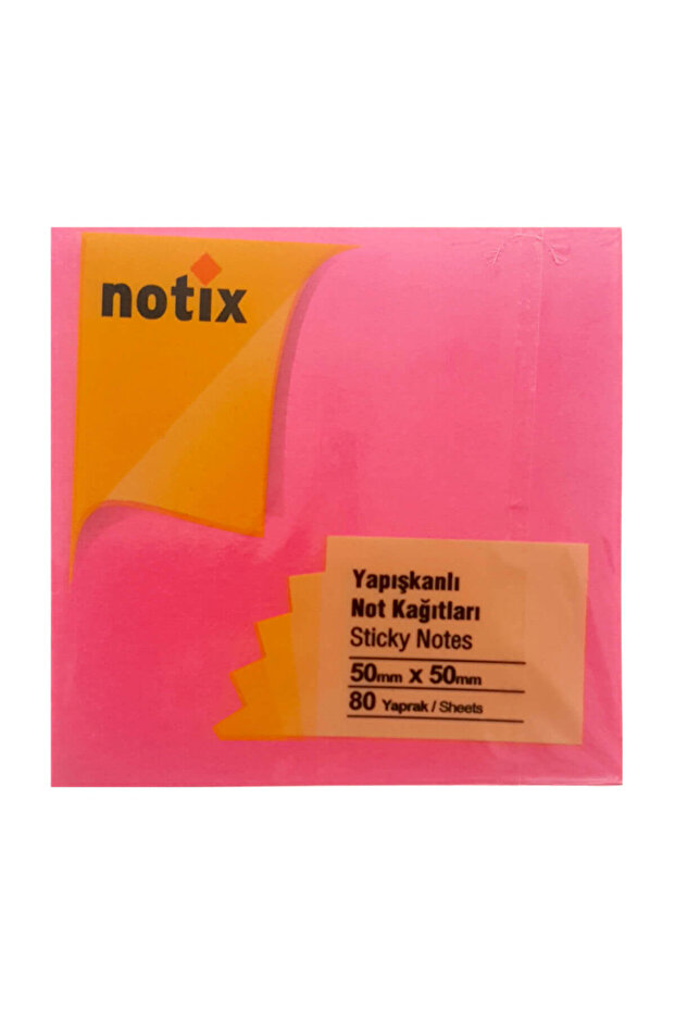 Notix حامل ملاحظات لاصق وردي 80 Yp 50x50mm