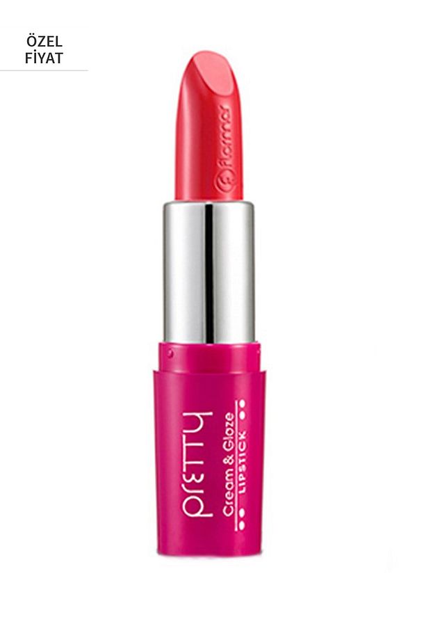 Parlak Ruj - Pretty Cream & Glaze Lipstick P328 Festive Red 8690604193387 - 1