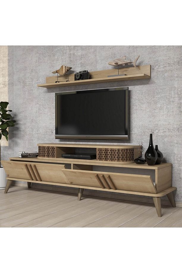 Eylül Tv Ünitesi Ve Orta Sehpa Takımı - Meşe - 4