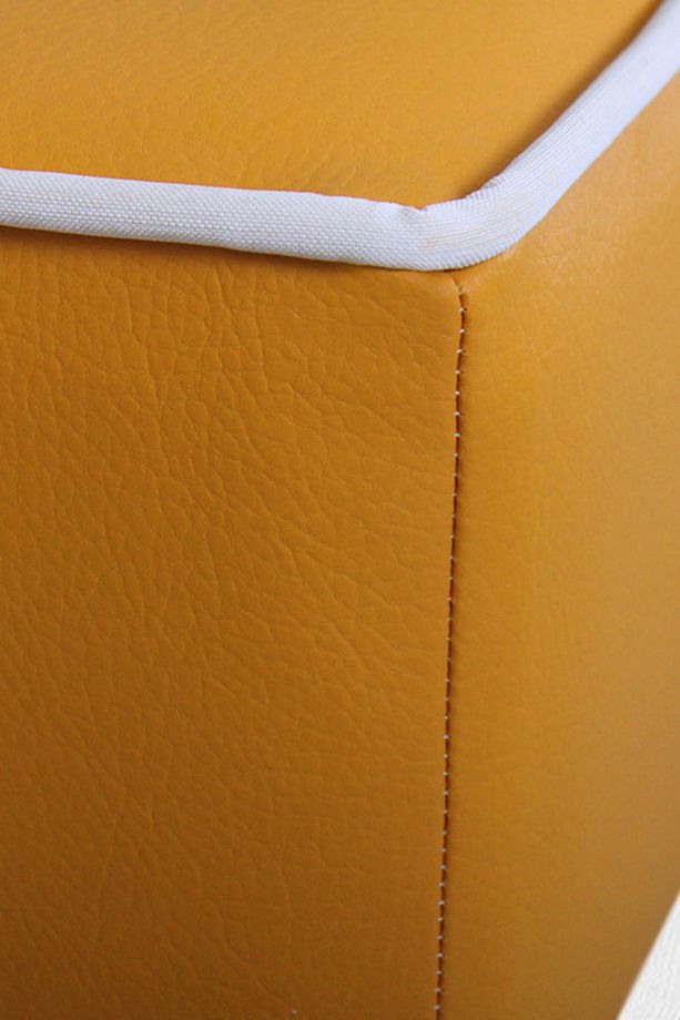 Lungo Deri Bench Puf(Turuncu) - 4