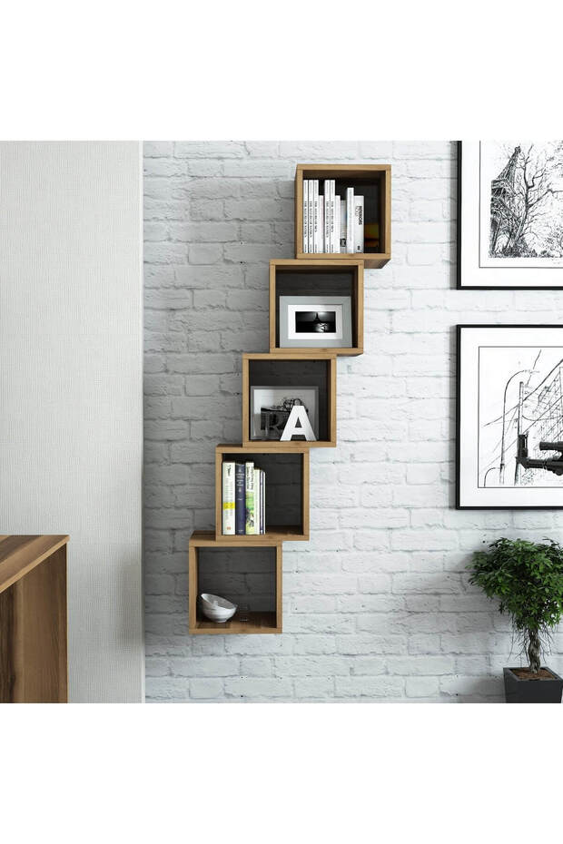 Box Duvar Rafı Ceviz - 2