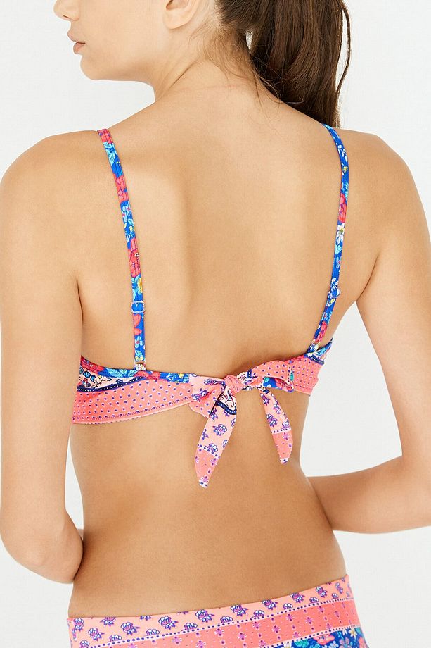 Baskılı Mixture Halter Bikini Üstü - 3