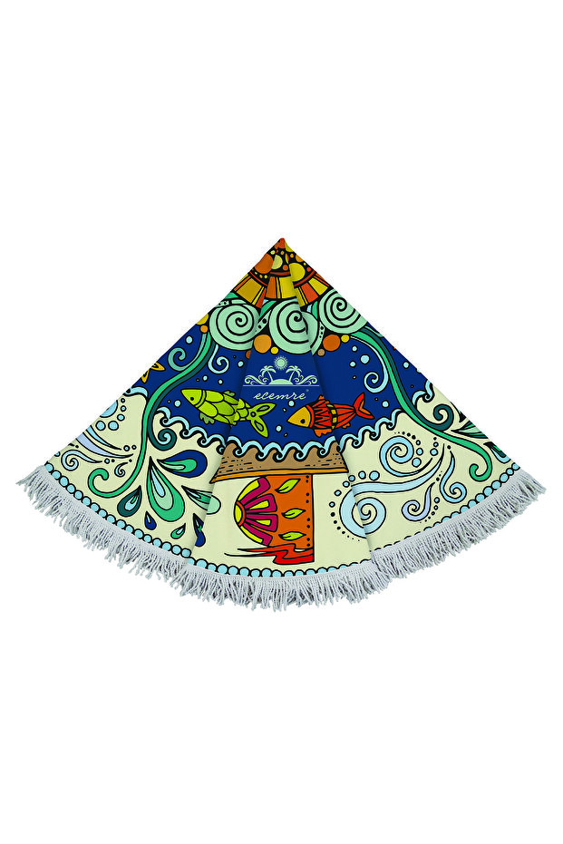 Στρογγυλή πετσέτα παραλίας - 2