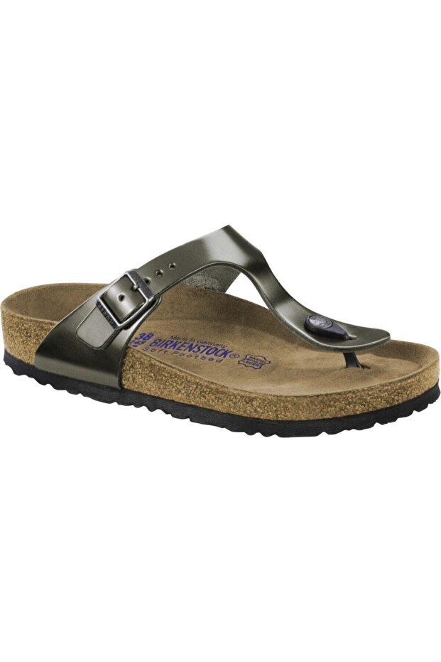 Anthracite Women's Leather Slippers01003676