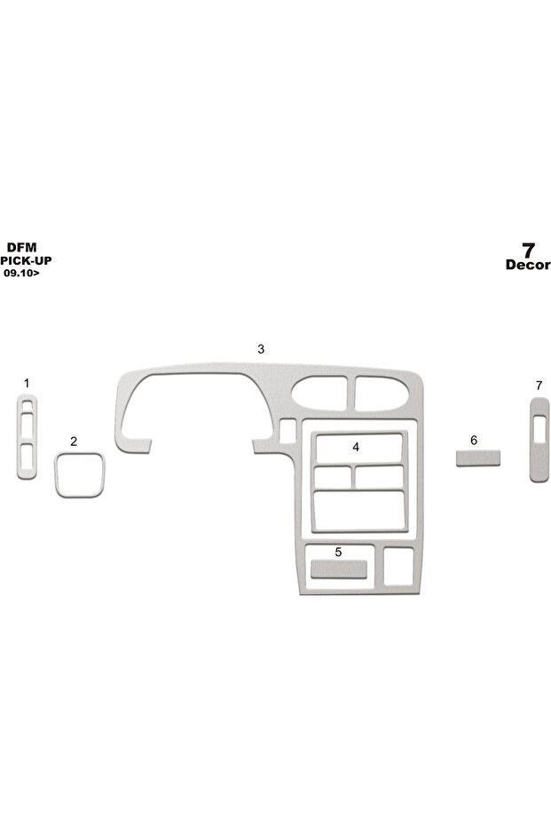 ميريتش ® Dfm Minibus Front Torpedo Coating Aluminium 7 قطع 2010-›