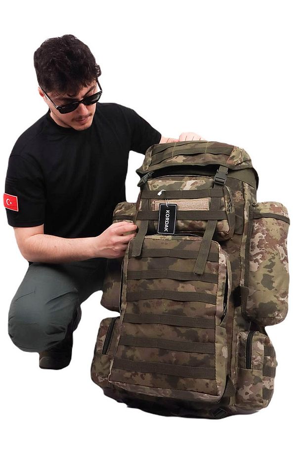 Askeri 110 Lt Su Geçirmez Kumaş Operasyon Çantası - Dağcı Asker Çantası - 5