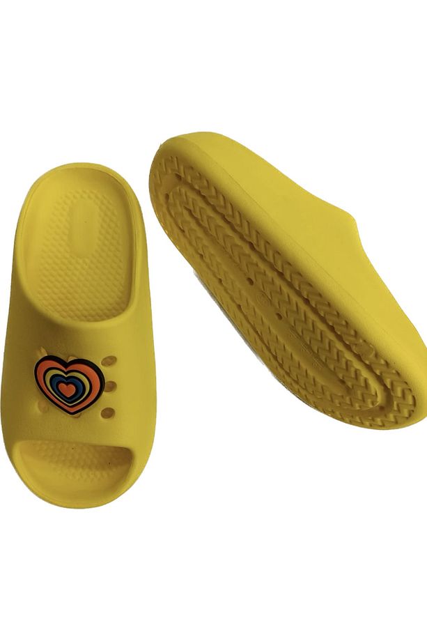 Moda Kız Çocuk Sarı Havuz Taban Yezy Slide Terlik - 3
