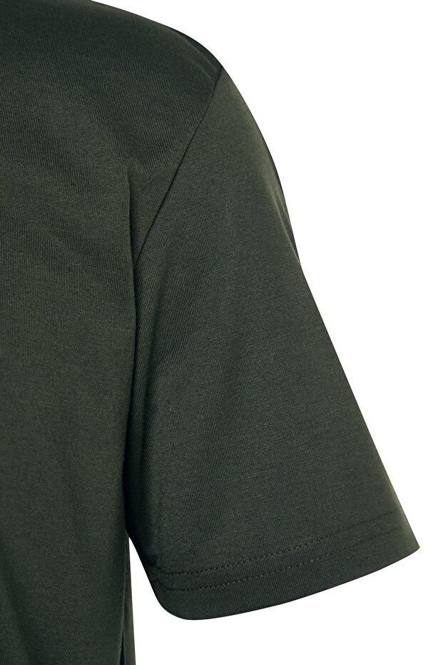 Haki Regular/Normal Kesim Kısa Kollu T-Shirt TMNSS22TS0271 - 5