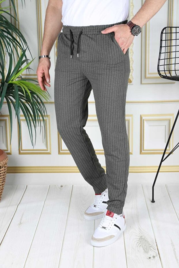 Khaki Striped Jogger