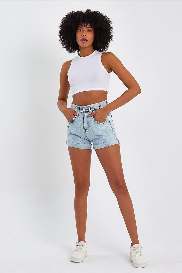 Özel Koleksiyon Denim Mini Şort (4012s) - 3