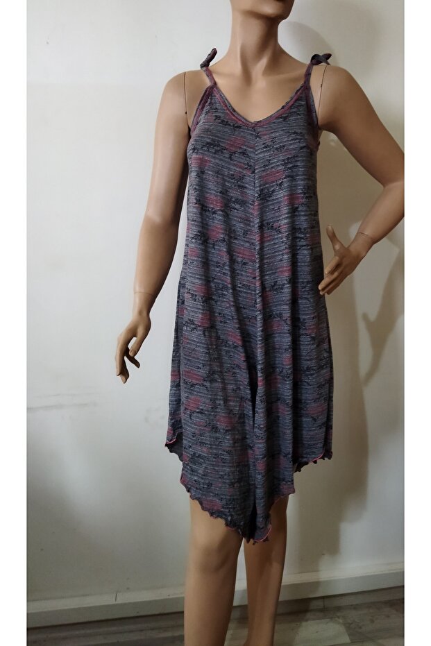 Baskılı Gecelik Elbise - 1