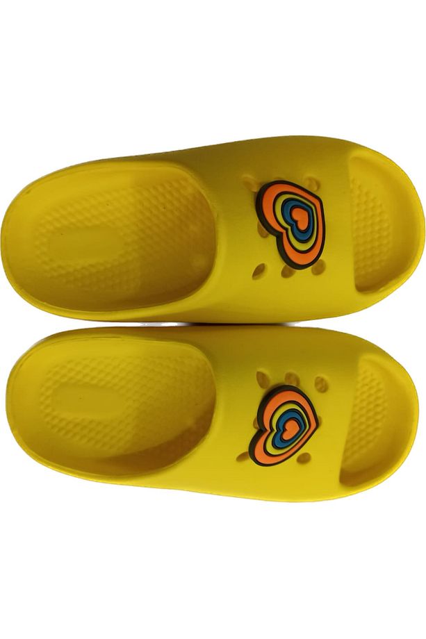 Moda Kız Çocuk Sarı Havuz Taban Yezy Slide Terlik - 4