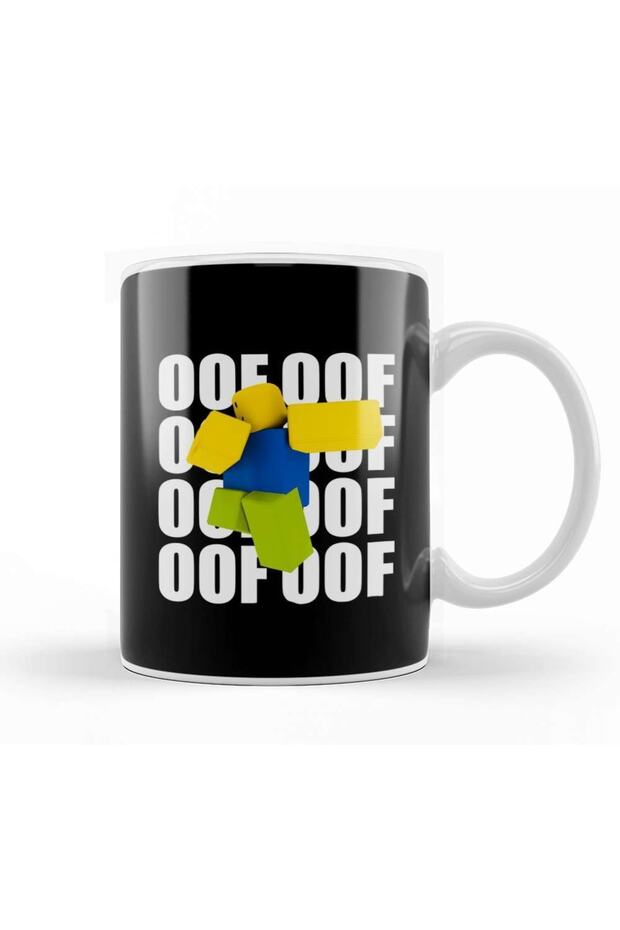 Funny Game Characters Roblox Oof Meme Dancing Dabbing Noob Kupa Bardak Porselen - 1