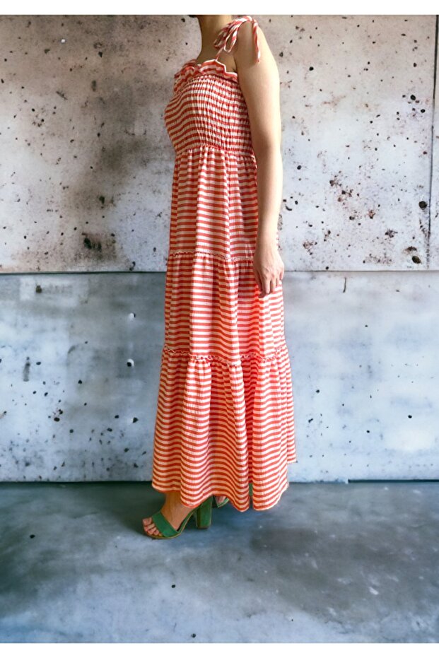 Cotton Katlı Elbise - 5