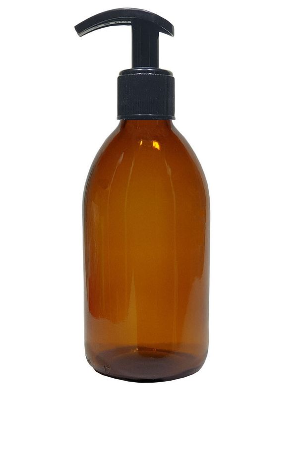 1 Adet 250 Ml Genel Temizlik Amber Renk Sıvı Sabun Ve Deterjan Cam Şişe - 1