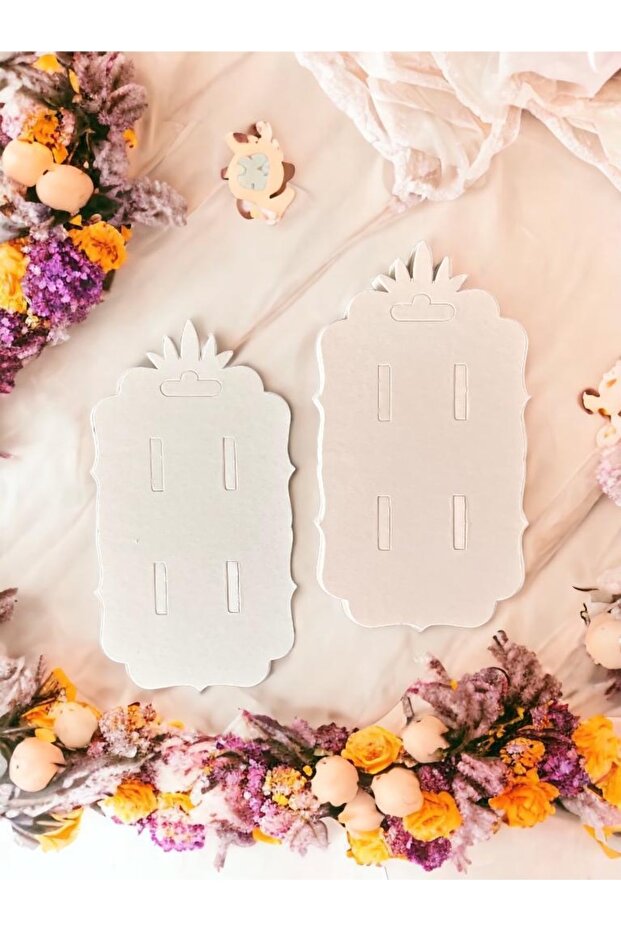 Clip Buckle Card - Jewelry Card - Accessory Card/Label 25 Pieces 14.5x8 Cm (WHITE)-t483