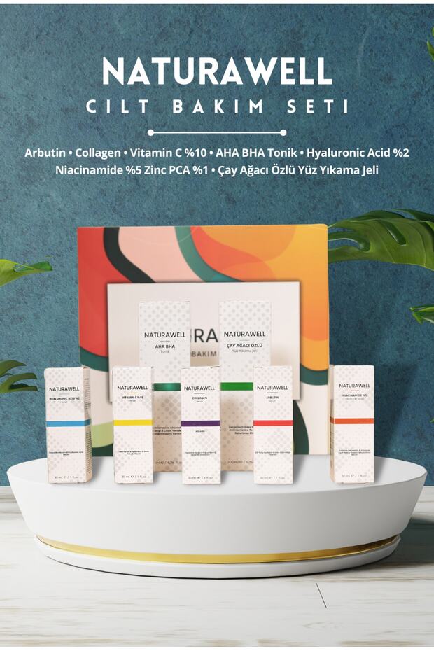 Skin Care Set 5 Serum + Aha Bha Tonic + Tea Tree Extract Face Wash Gel