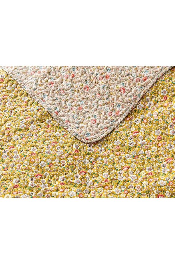 Blooming Summer Tek Kişilik Çok Amaçlı Örtü 160x220 cm Sarı - 4