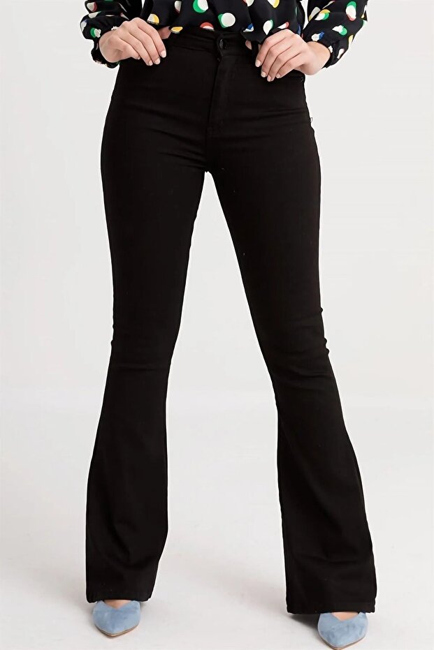 Black Lycra Spanish Skinny Jeans