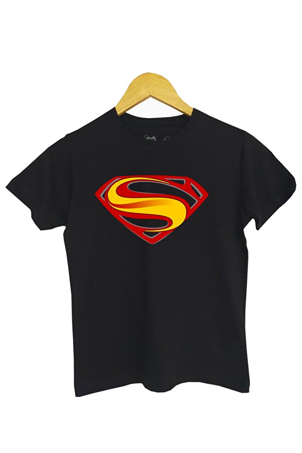 Children's Short Sleeve Knitted T-Shirt Superman Digital Printed
