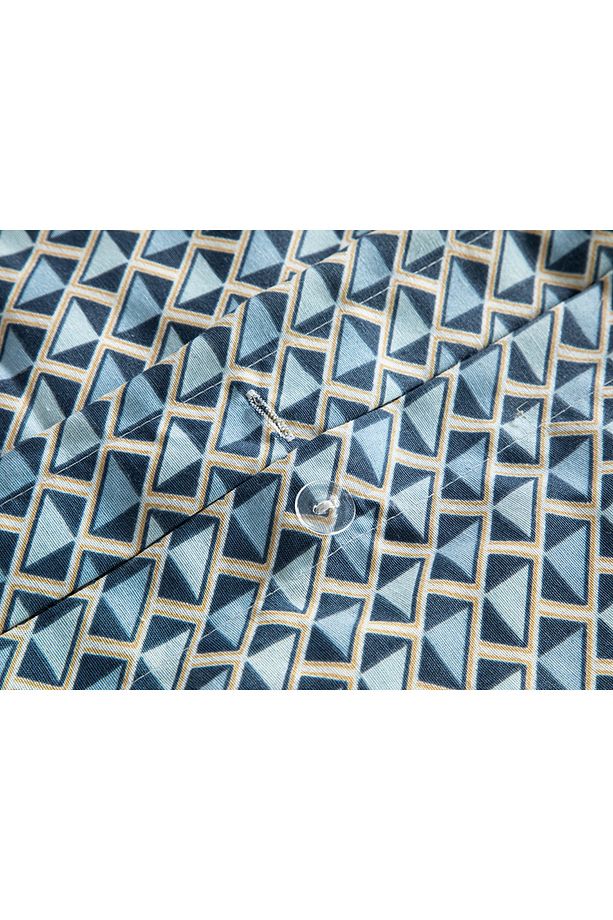 Trio Tile Kolay Ütülenir Tek Kişilik Nevresim Seti 160x220 Cm Lacivert - 3